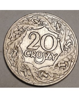 Lenkija. 20 groszy, 1923 m.