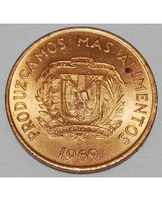 Dominikos Resp./Rep. Dominicana. 1 centavo, 1969 m. FAO. UNC