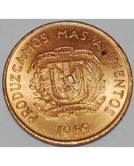 Dominikos Resp./Rep. Dominicana. 1 centavo, 1969 m. FAO. UNC