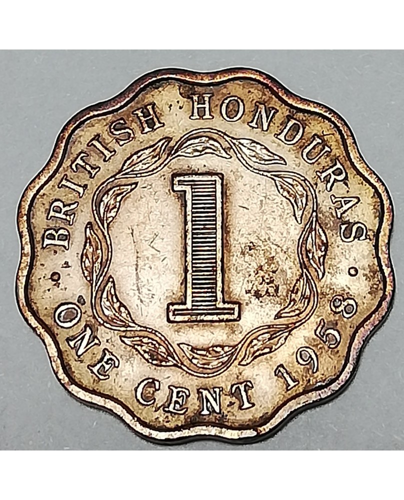 British Honduras/Britų Hondūras. 1 cent, 1958 m., UNC