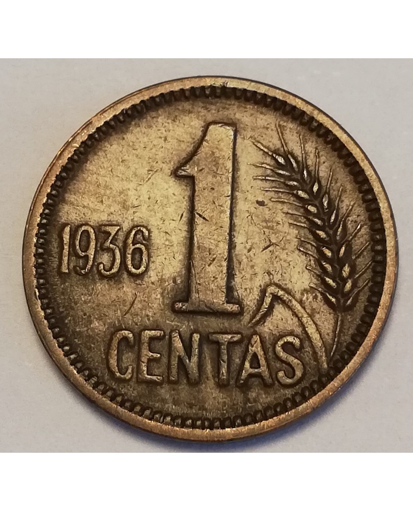 Lietuva. 1 centas, 1936 m.