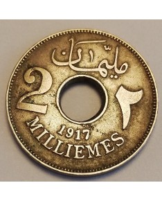 Egiptas/Egypt. 2 milliemes, 1917 m.