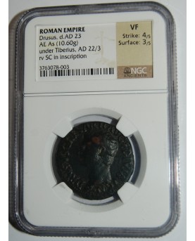 Romos Imperija. Drusus, d. AD 23, AE As (10,60 g)