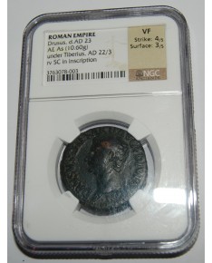 Romos Imperija. Drusus, d. AD 23, AE As (10,60 g)