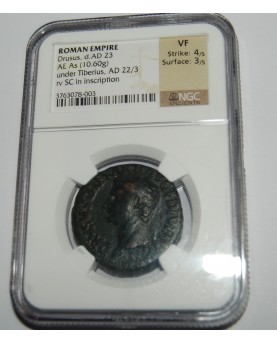 Romos Imperija. Drusus, d. AD 23, AE As (10,60 g)